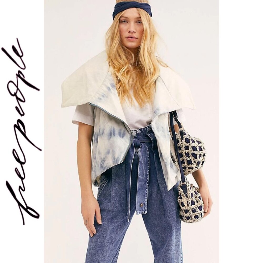 Free People Just A Little Puffer Vest in Beyond Belief Combo